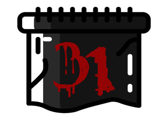 halloween calendar icon isolated on white background