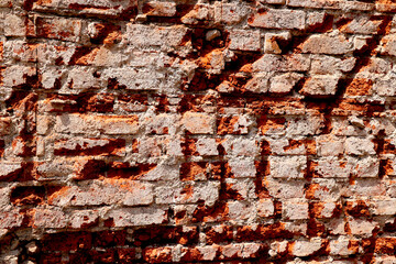Image of Under construction red bricks wall