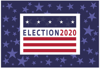 ELECTION 2020.  US Presidential Election poster for 2020 vector illustration