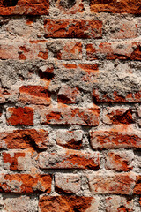 Image of Under construction red bricks wall
