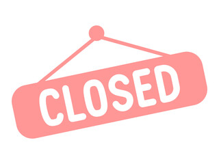 Closed - vector signboard illustration