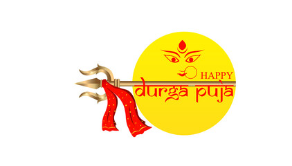 Innovative abstract golden style Maa Durga design illustration.-Durga Puja