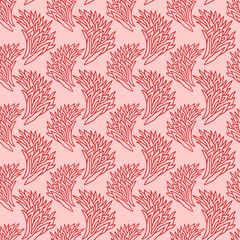 Nature seamless pattern. Wallpaper design. Textile pattern with leaves ornament.