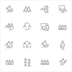 Simple Set of Team Work Related Vector Line Icons. Contains such Icons as Team Setup, Performance, Structure and more. 
