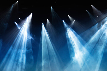 dramatic spot light with smoke effect on stage performance show