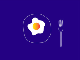 fried egg on a plate