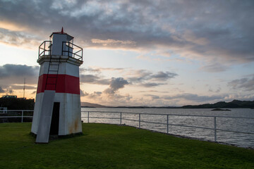 lighthouse at sunset