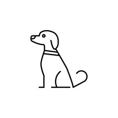dog icon element of vet icon for mobile concept and web apps. Thin line dog icon can be used for web and mobile. Premium icon on white background