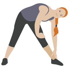 
Aerobics workout flat icon design 
