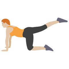 
Aerobics workout flat icon design 
