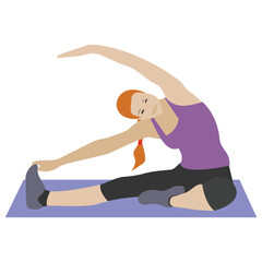 
Aerobics workout flat icon design 
