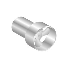 Underwater motor with propeller for water sports.Vector isometric and 3D view.