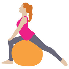 
Flat icon design of ball exercise 
