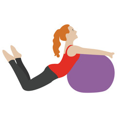 
Flat icon design of ball exercise 
