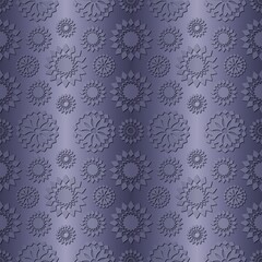 Design on Christmas paper in blue. Christmas paper for printing. Blue seamless pattern.Blue background with Christmas snowflakes...