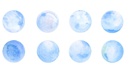 hand paint watercolor circle spots