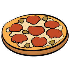
Hand drawn icon of pizza
