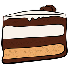 
chocolate cake slice icon
