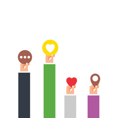 
Column infographic flat illustration 
