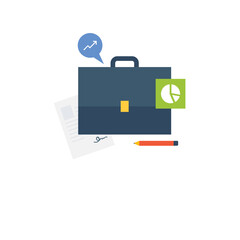 
Business portfolio,, designed to offer business case icon 
