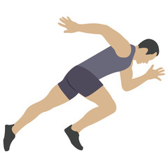 Obraz na płótnie Canvas Running person flat icon 