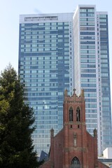 building, architecture, city, skyscraper, downtown, tower, urban, skyline, sky, office, new, buildings, cityscape, chicago, boston, church, tall, new york, blue, business, construction, old, travel, y