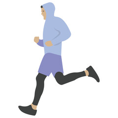 Fototapeta na wymiar Running person flat icon 