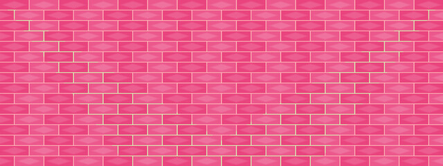 Pink brick wall with lighting abstract background texture wallpaper decoration pattern seamless vector illustration graphic design 