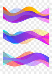 Obraz premium Wavy transparent abstract lines. Element of graphic design