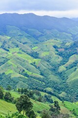 View of Mountain Range in Nan Province