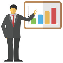 
A person delivering business presentation
