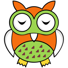 
Creative design icon of owl cartoon
