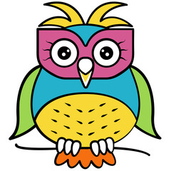 
Creative design icon of owl cartoon

