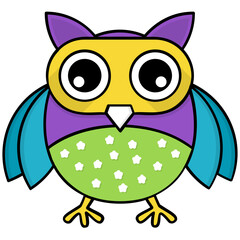 
Creative design icon of owl cartoon
