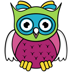 

An owl character icon design

