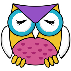 
Creative design icon of owl cartoon
