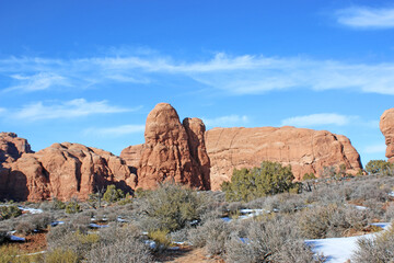 Rock formations in the Arches national Park, Utah