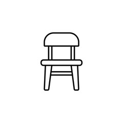 chair icon element of furniture icon for mobile concept and web apps. Thin line chair icon can be used for web and mobile. Premium icon on white background