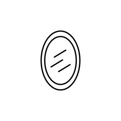 mirror icon element of furniture icon for mobile concept and web apps. Thin line mirror icon can be used for web and mobile. Premium icon on white background