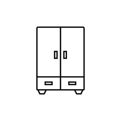 wardrobe icon element of furniture icon for mobile concept and web apps. Thin line wardrobe icon can be used for web and mobile. Premium icon on white background