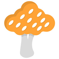 
Mushroom flat icon creative design

