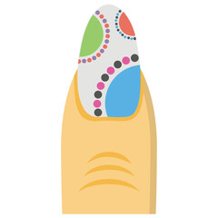 
Artistic nail art design
