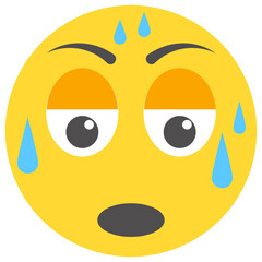 
Emoji flat design for expression of feelings
