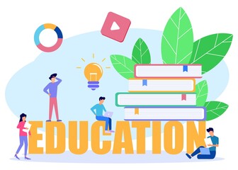 Illustration vector graphic cartoon character of education