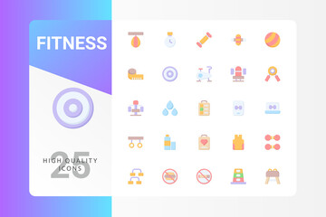 Fototapeta na wymiar Fitness icon pack for your web site design, logo, app, UI. Vector graphics illustration and editable stroke. EPS 10.
