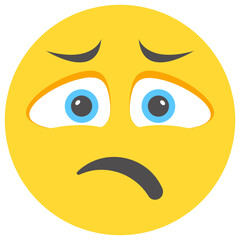 
Emoticon flat design for expression of feelings
