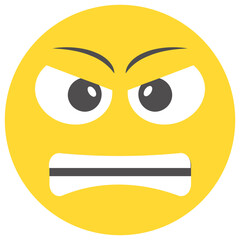 
Emoticon designed to present angry face expressions
