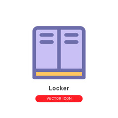 locker icon in filled color style. for your website design and logo. Vector graphics illustration and editable stroke.