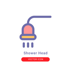 shower icon in filled color style. for your website design and logo. Vector graphics illustration and editable stroke.