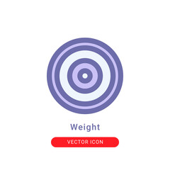 weight icon in filled color style. for your website design and logo. Vector graphics illustration and editable stroke.
